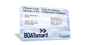 An angled boatsmart card