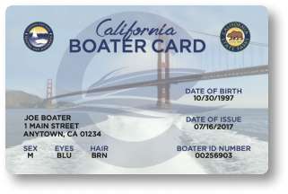 An image of the California Boater Card. 