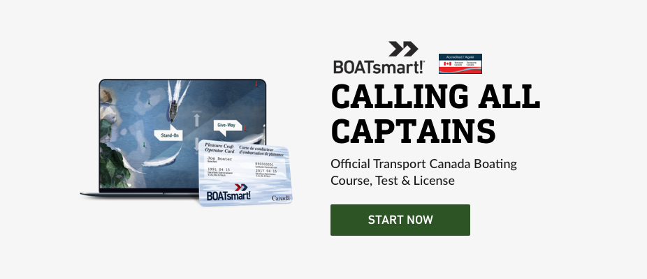 An infographic highlighting the Boatsmart! canada course, safety when ice fishing concept.